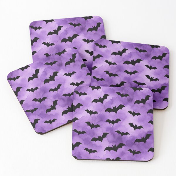 Item preview, Purple Watercolor Bats Halloween Pattern designed and sold by blankTeeShirt.