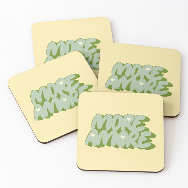 Item preview, More Amore Cute Retro Heart Typographic in Matcha Sage Green designed and sold by nineFlorals.