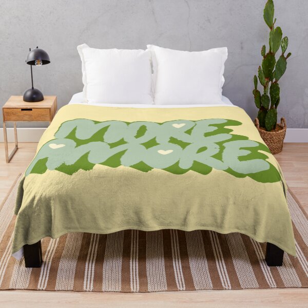 Item preview, More Amore Cute Retro Heart Typographic in Matcha Sage Green designed and sold by nineFlorals.