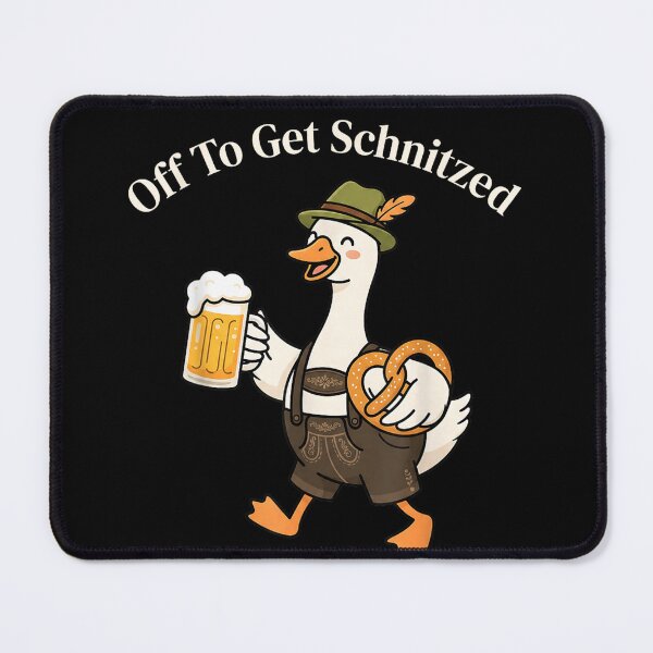 Item preview, Off to Get Schnitzeled Funny Goose Oktoberfest German Beer designed and sold by RenettaFunky.