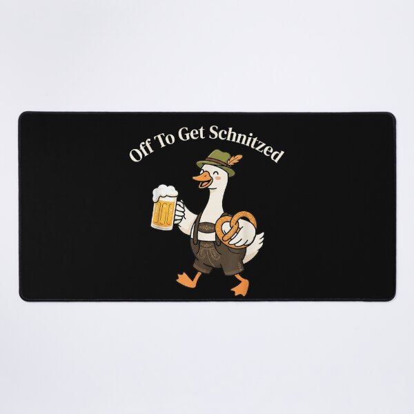 Item preview, Off to Get Schnitzeled Funny Goose Oktoberfest German Beer designed and sold by RenettaFunky.