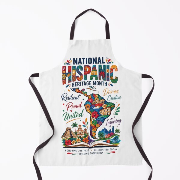 Item preview, National Hispanic Heritage Month – Resilient, Proud & United Cultural Map Art designed and sold by CKADigital.