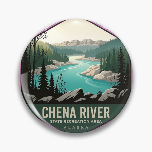 Item preview, Chena River State Recreation Area Alaska Travel Badge Sticker designed and sold by DetourDgn.