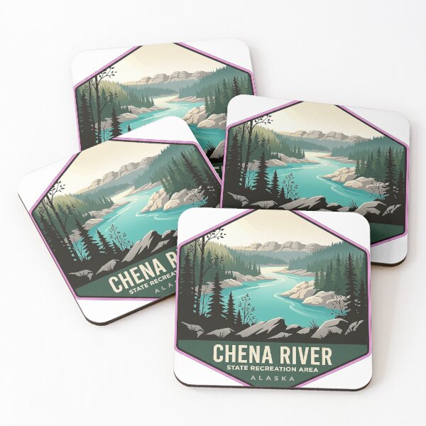 Item preview, Chena River State Recreation Area Alaska Travel Badge Sticker designed and sold by DetourDgn.