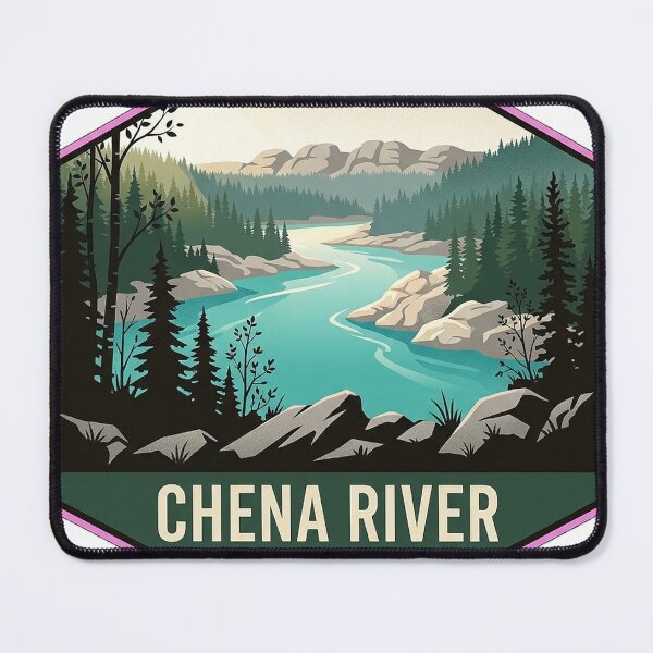 Item preview, Chena River State Recreation Area Alaska Travel Badge Sticker designed and sold by DetourDgn.