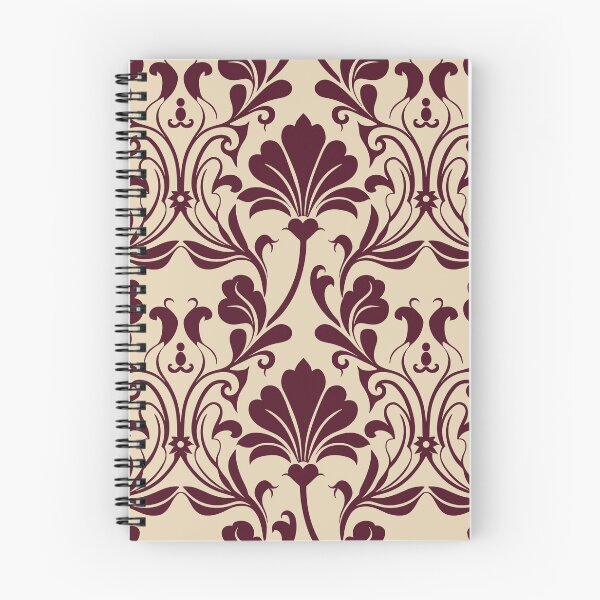 Item preview, Burgundy Cream Damask Floral Seamless Pattern designed and sold by ​Jyoti Digital Artist.