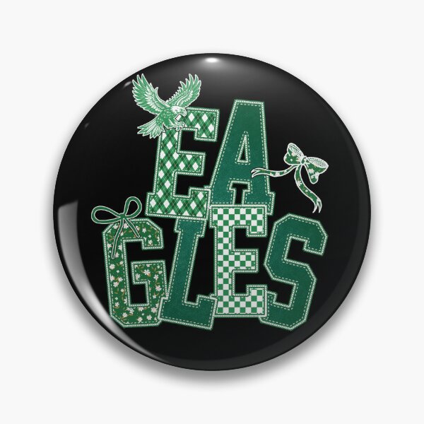 Item preview, Eagles Green Coquette Bow Distressed Football Sports Team Spirit designed and sold by RockTheFeal.
