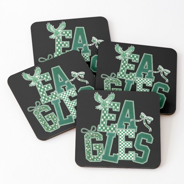 Item preview, Eagles Green Coquette Bow Distressed Football Sports Team Spirit designed and sold by RockTheFeal.