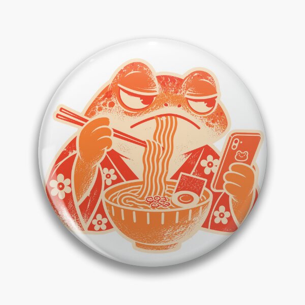 Item preview, Grumpy Frog Eat Ramen and Scroll Phone designed and sold by J-Style-Design.