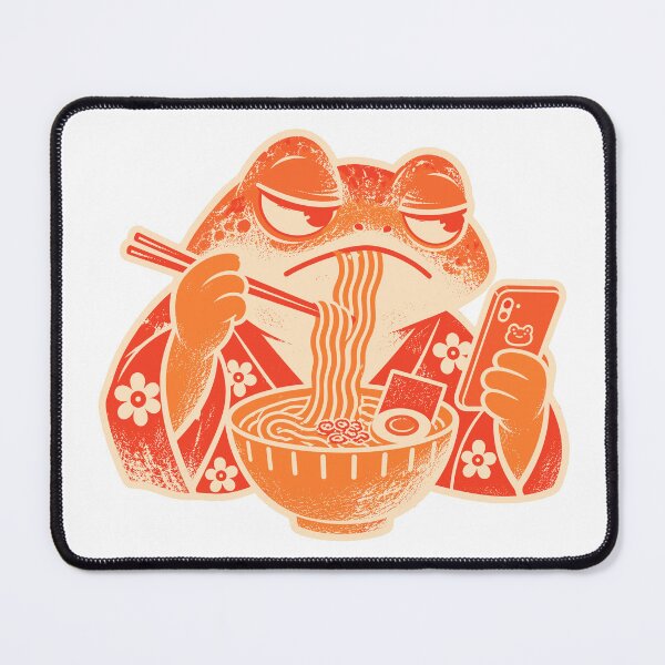 Item preview, Grumpy Frog Eat Ramen and Scroll Phone designed and sold by J-Style-Design.