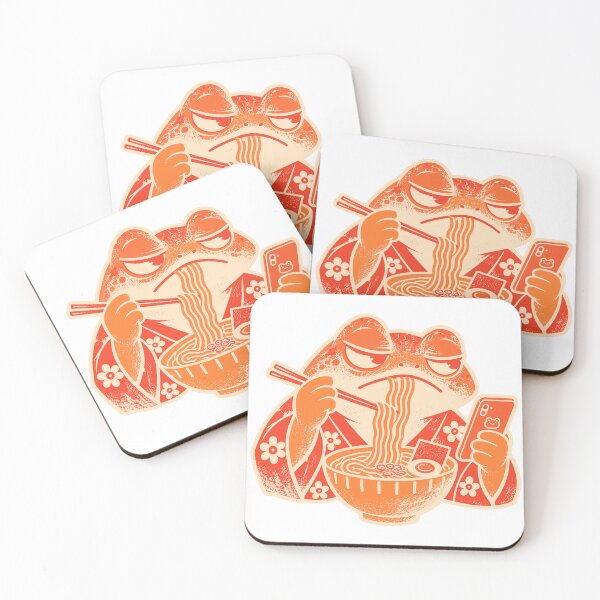 Item preview, Grumpy Frog Eat Ramen and Scroll Phone designed and sold by J-Style-Design.