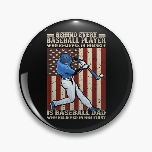 Item preview, Behind Every Baseball Player Is A Baseball Dad Vintage US Flag designed and sold by WhimsyWeird.