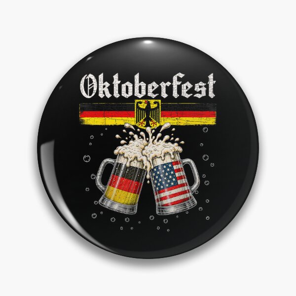 Item preview, Oktoberfest alemán, hombres y mujeres bebiendo, bandera alemana vintage designed and sold by RenettaFunky.