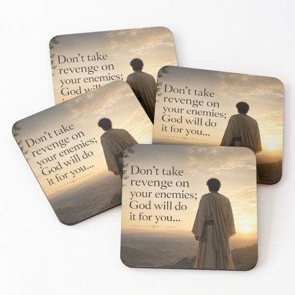 Item preview, God Will Avenge Christian Quote and Jesus Illustration designed and sold by Nela-&-Lena.