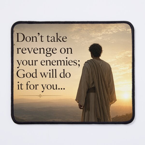 Item preview, God Will Avenge Christian Quote and Jesus Illustration designed and sold by Nela-&-Lena.