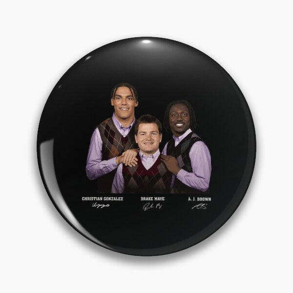 Item preview, Christian Gonzalez Drake Maye A. J. Brown Retro Vibe designed and sold by JessicaBa14769.