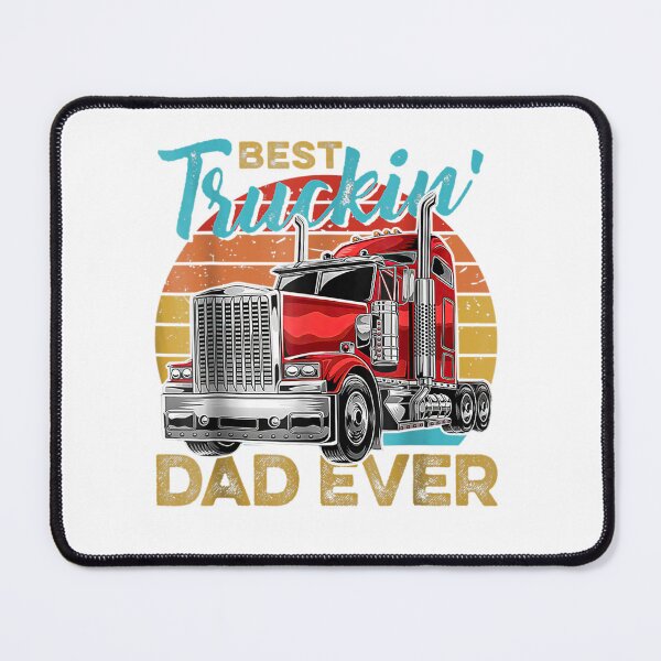 Item preview, Best Truckin' Dad Ever Vintage Semi Truck Driver designed and sold by WhimsyWeird.