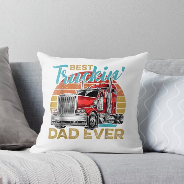 Item preview, Best Truckin' Dad Ever Vintage Semi Truck Driver designed and sold by WhimsyWeird.