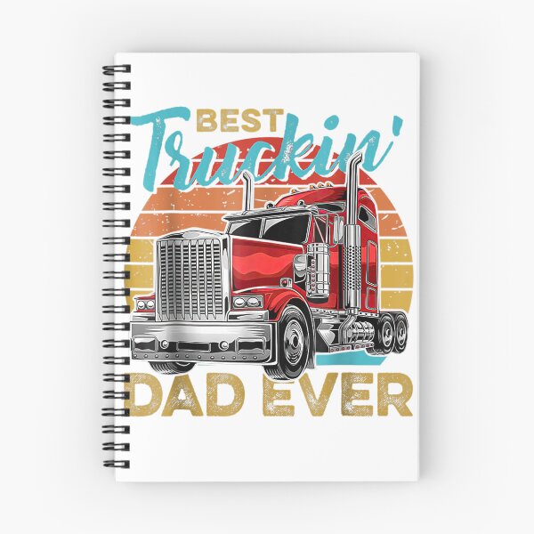 Item preview, Best Truckin' Dad Ever Vintage Semi Truck Driver designed and sold by WhimsyWeird.