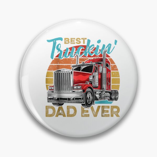 Item preview, Best Truckin' Dad Ever Vintage Semi Truck Driver designed and sold by WhimsyWeird.