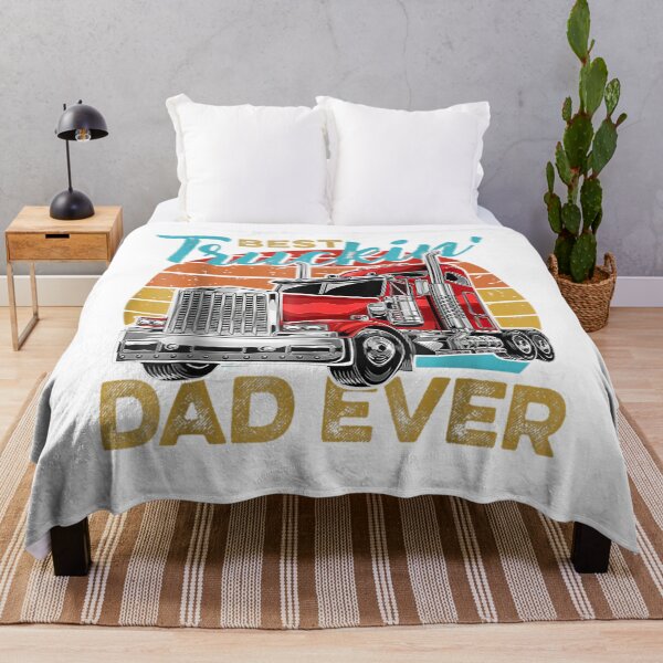Item preview, Best Truckin' Dad Ever Vintage Semi Truck Driver designed and sold by WhimsyWeird.
