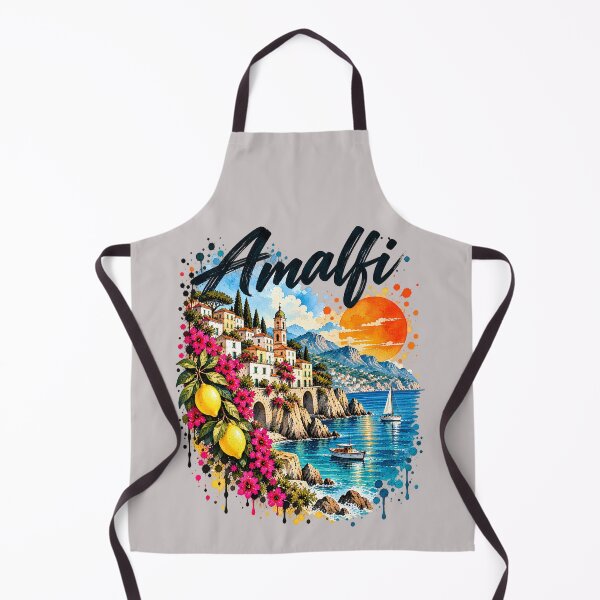 Item preview, Amalfi Coast – Italian Mediterranean Summer | Vintage Watercolor Travel Art designed and sold by malero-design.