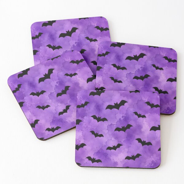 Item preview, Purple Watercolor Bats Halloween Pattern designed and sold by blankTeeShirt.