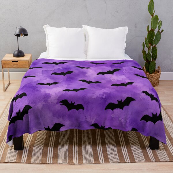 Item preview, Purple Watercolor Bats Halloween Pattern designed and sold by blankTeeShirt.