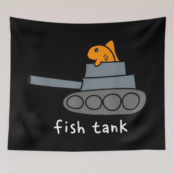 Item preview, Pecera Peces Divertidos Tanque Militar Acuario Humor Juego de Palabras designed and sold by RenettaFunky.