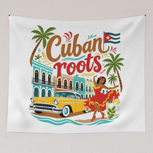 Item preview, Cuban Roots Proud Cuban Roots Cuba Flag  designed and sold by Colorfulman.