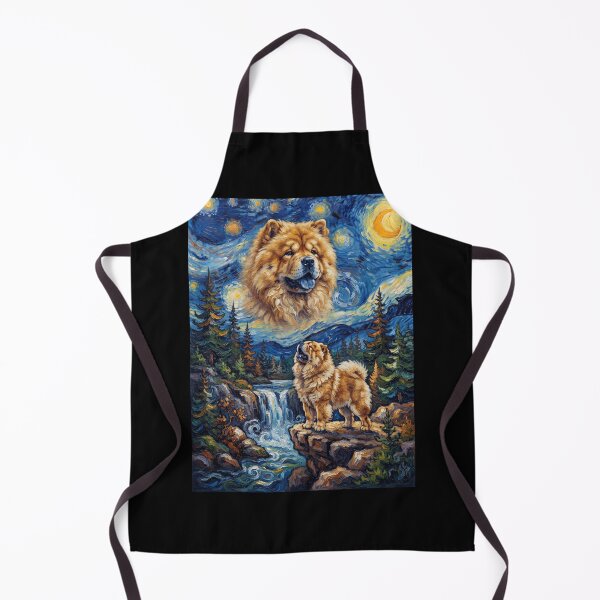 Item preview, Chow Chow Howling Moon Starry Night Van Gogh Art Animal Lover designed and sold by dian-rody-crest.