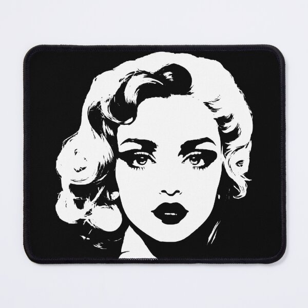 Item preview, Pretty Girl Woman with Blond Hair Black White Shapes Mania designed and sold by Shapes-Mania.