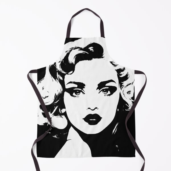 Item preview, Pretty Girl Woman with Blond Hair Black White Shapes Mania designed and sold by Shapes-Mania.