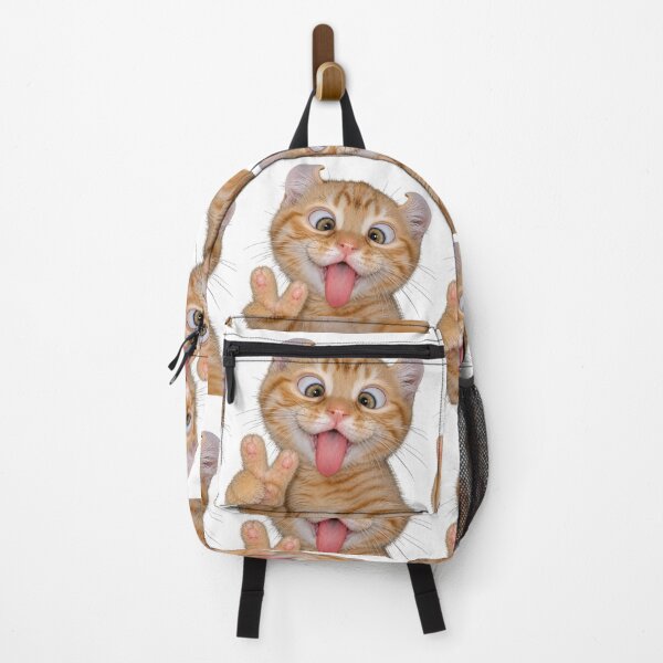 Item preview, Funny Derpy Orange Cat Selfie Peace Sign | Cute Goofy Kitten Meme designed and sold by Kruti Collection.