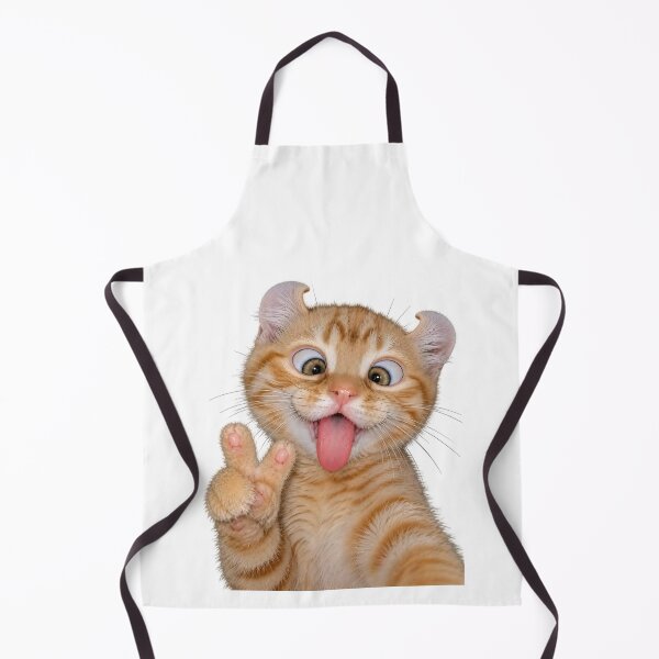 Item preview, Funny Derpy Orange Cat Selfie Peace Sign | Cute Goofy Kitten Meme designed and sold by Kruti Collection.