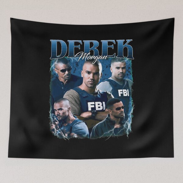 Item preview, DEREK Morgan FBI Vintage Retro Fan Tee designed and sold by SeanThoma82727.