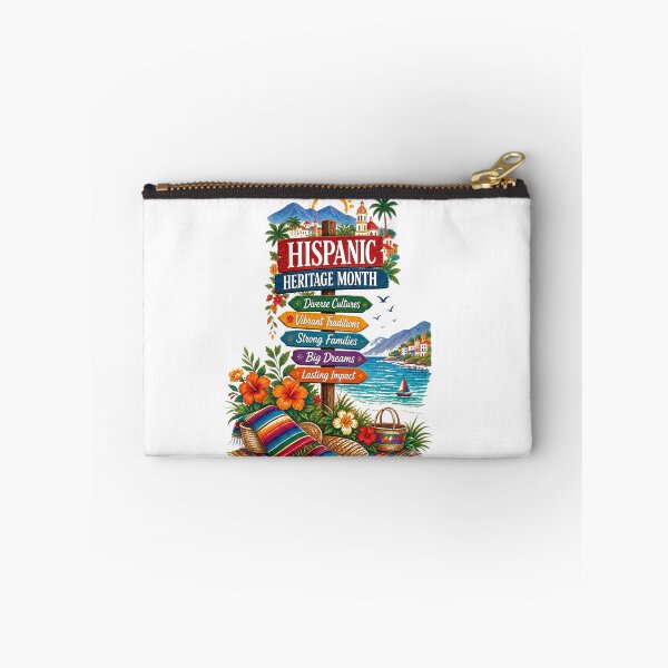 Item preview, Hispanic Heritage Month Coastal Celebration – Vibrant Cultural Signpost & Tropical Beach Art designed and sold by CKADigital.