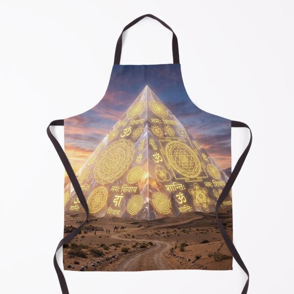 Item preview, Crystal Pyramid with Golden Symbols in Desert designed and sold by Solomon-Ent-144.