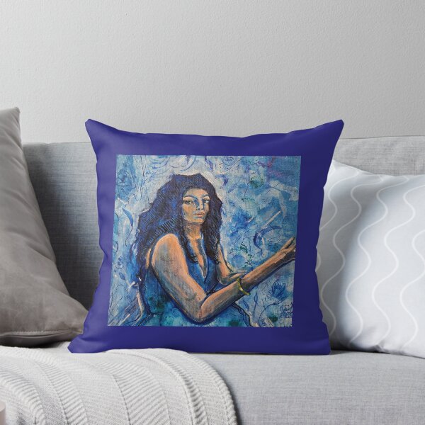 Item preview, woman with blue background  designed and sold by Avika D.