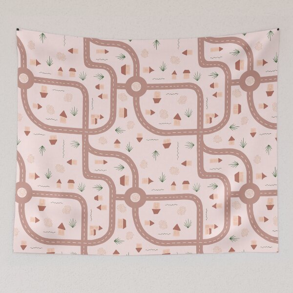 Item preview, Beige Houses and Roads  designed and sold by Liliaphylla.