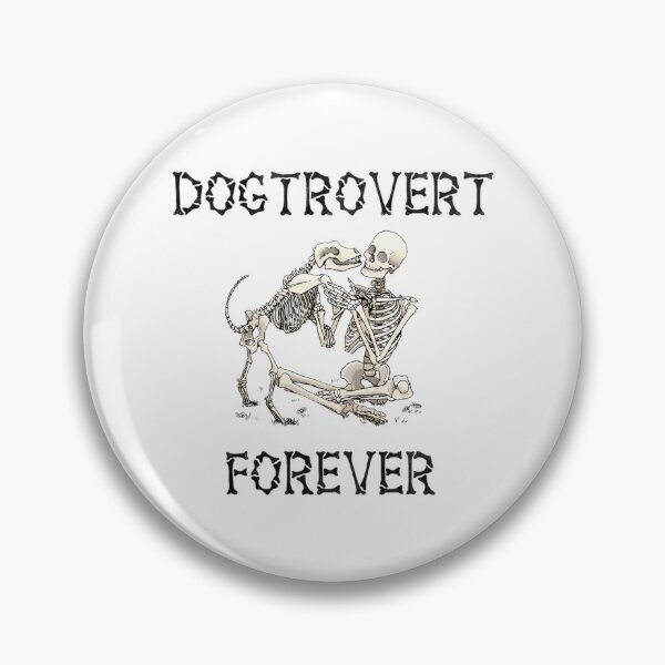 Item preview, Dogtrovert Forever Spooky Skeleton Dog Introvert designed and sold by ylva-nLoeb.