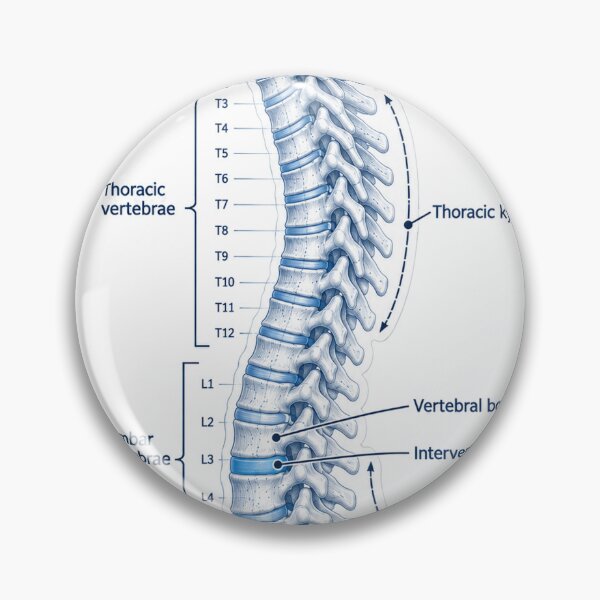 Item preview, Anatomy Vertebral Column Blueprint Physical Therapy Sticker designed and sold by isokinetic.