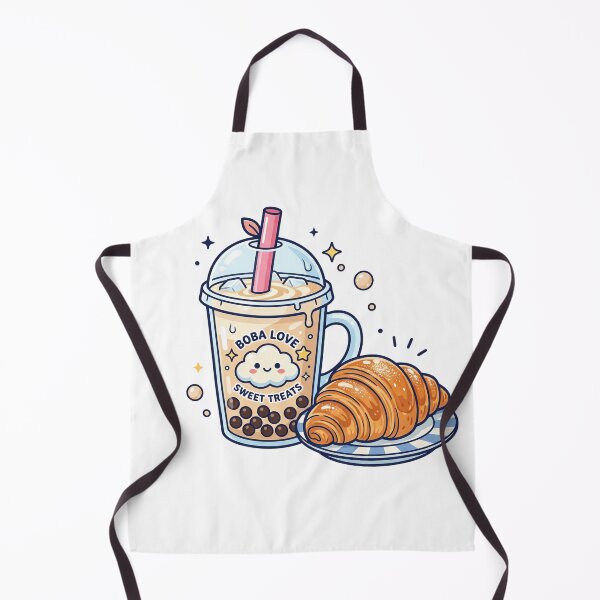 Item preview, Cute Boba Love and Flaky Croissant Duo designed and sold by vienaphi.