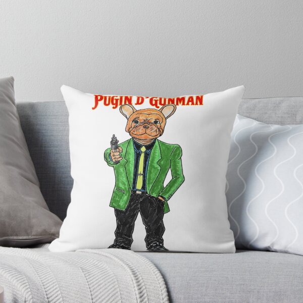 Item preview, Gangster Frenchie in Green Suit holding a Gun - Pugin D'Gunman designed and sold by jvrgraphs.