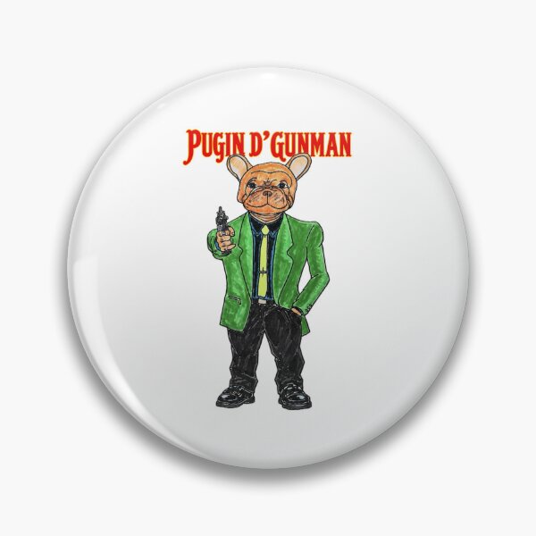 Item preview, Gangster Frenchie in Green Suit holding a Gun - Pugin D'Gunman designed and sold by jvrgraphs.