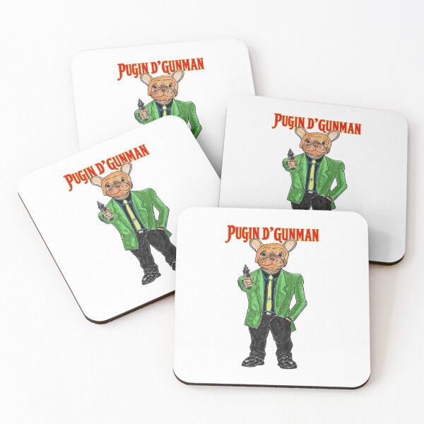 Item preview, Gangster Frenchie in Green Suit holding a Gun - Pugin D'Gunman designed and sold by jvrgraphs.