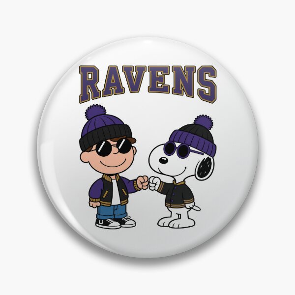Item preview, Charlie Brown & Snoopy Baltimore Ravens Football Retro F309 designed and sold by GLUVY-THEME.