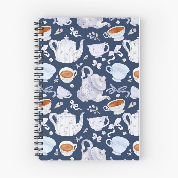 Item preview, Blue Tea Party Watercolor Pattern designed and sold by Sagi Jane Art.