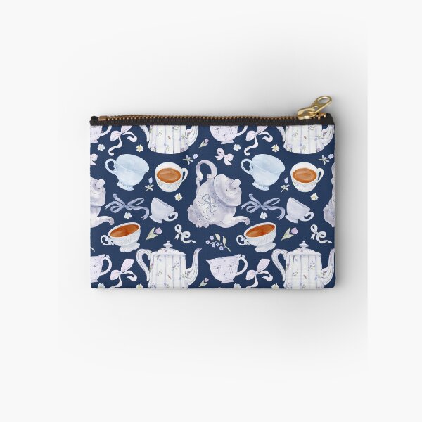Item preview, Blue Tea Party Watercolor Pattern designed and sold by Sagi Jane Art.