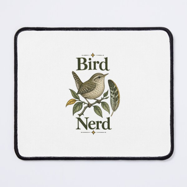 Item preview, Bird Nerd | Cottagecore Birdwatching Botanical | Birder Gift designed and sold by Brackenlume Studio.